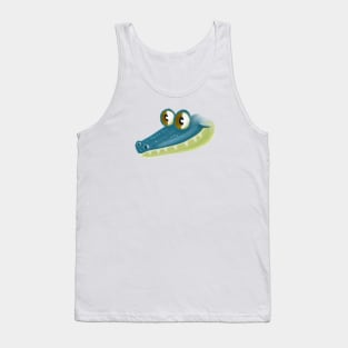 Cute Aligator Drawing Tank Top